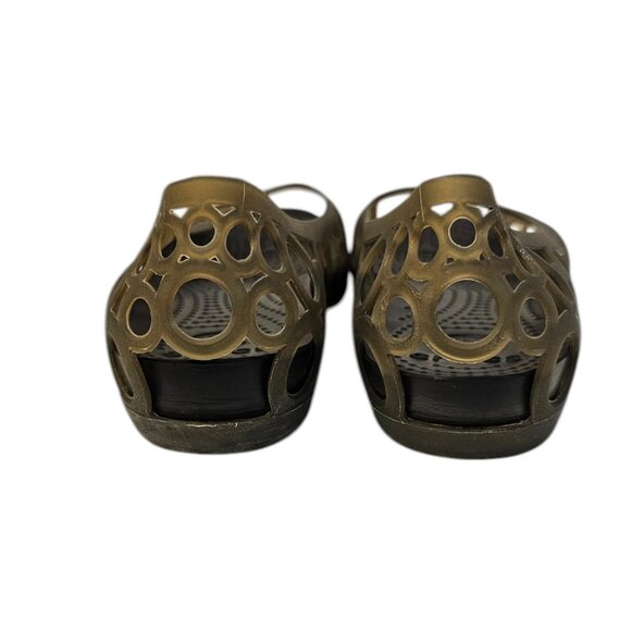 CROCS Womens Adrina Cut Out Ballet Flats, Slip On, Rubber, Comfort, Size 8 - Picture 2 of 7